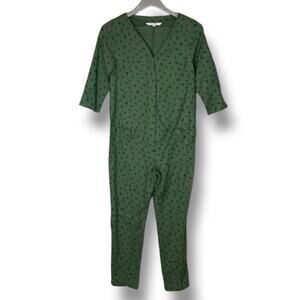 The Nines by Hatch women's maternity green floral jumpsuit  - xs